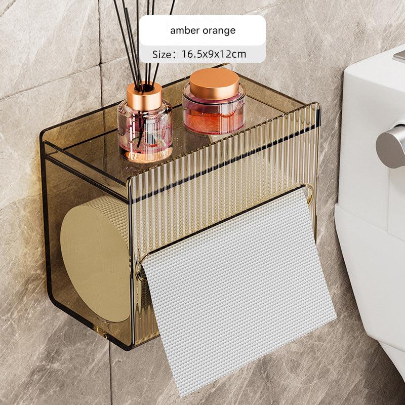 Transparent white tissue box in elegant living room setting