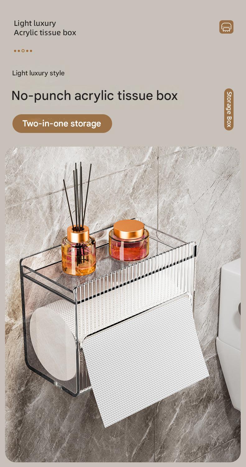 Acrylic tissue box showcasing multiple colour options