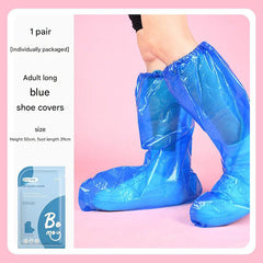 Durable waterproof shoe covers for adults in use