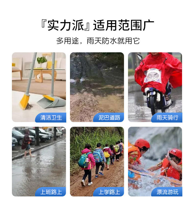 Durable waterproof shoe covers for kids in use