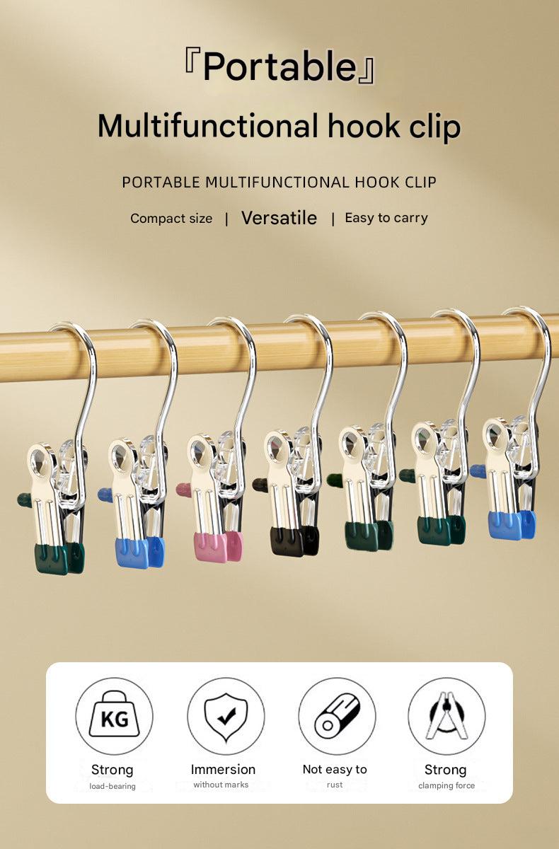 Multi-functional stainless steel clip for laundry 1