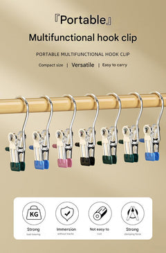 Multi-functional stainless steel clip for laundry 1