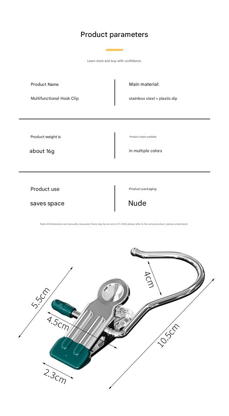 Close-up view of stainless steel clip for socks 2