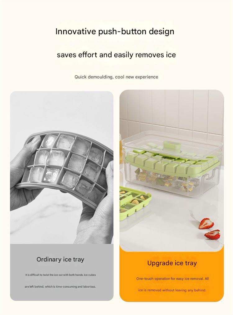 Easy Release Ice Cube Tray shown in green colour