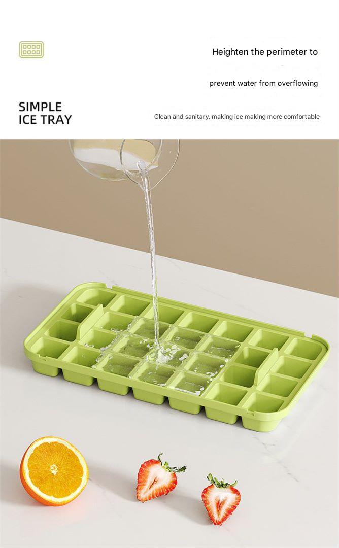 Ice cube tray with ice cubes ready for drinks