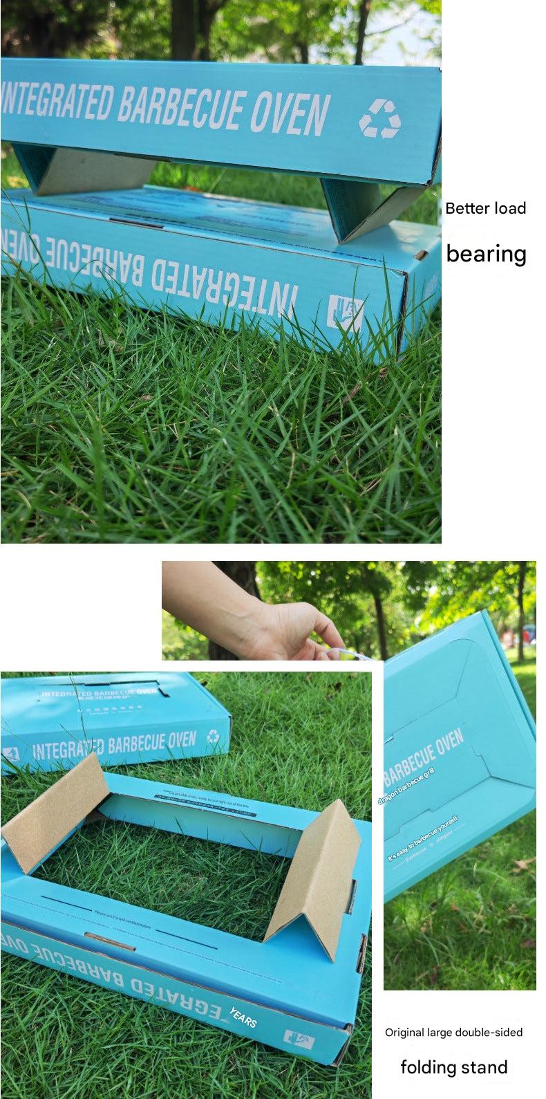 Compact BBQ grill for picnics on grass