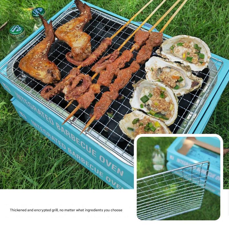 Smokeless grill design highlighting stainless steel