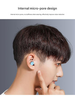 Close-up of reusable silicone earplugs