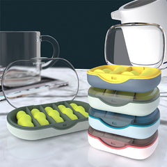 Blue silicone earplugs in lifestyle setting