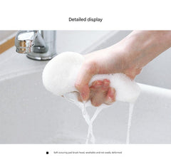 Overview of sponge brush for bathroom cleaning