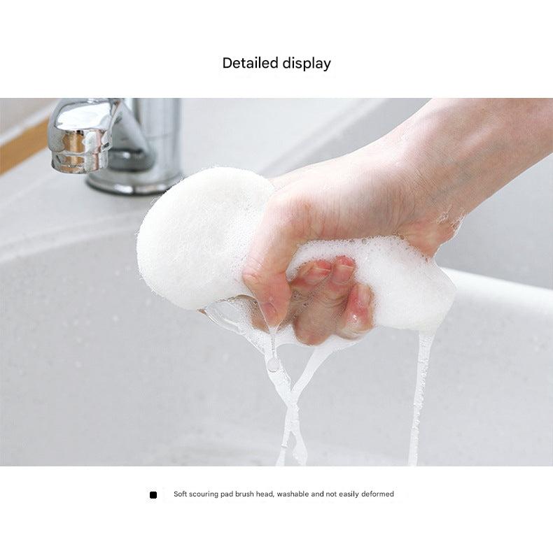 Overview of sponge brush for bathroom cleaning