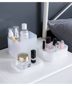 white storage organiser with compartments