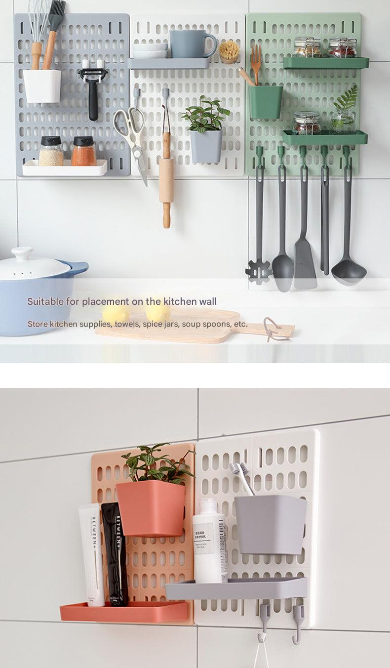 Durable wall storage solution for kitchen utensils