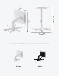 adhesive rotating hooks in kitchen