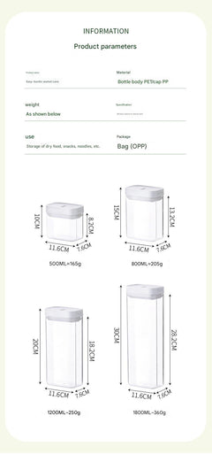 large transparent food storage container