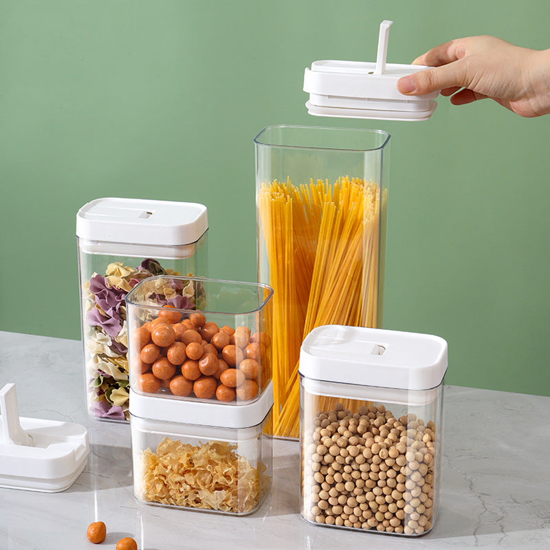 large transparent food storage container