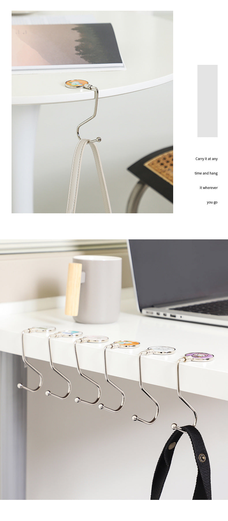 example of use for desk hook with bags 3