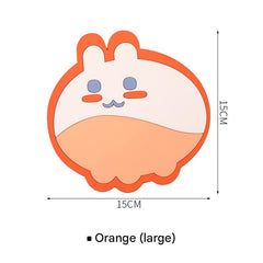 Multiple cartoon table mats in various colours