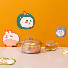 Colourful cartoon table mat in light green design