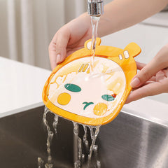 Colourful cartoon table mat in orange design