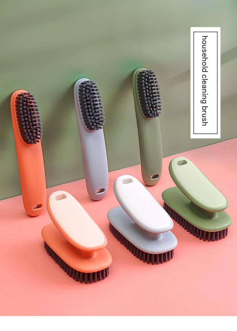 Shoe cleaning brush demonstrating ergonomic handle