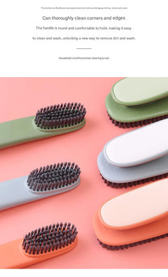Close up of shoe cleaning brush bristles