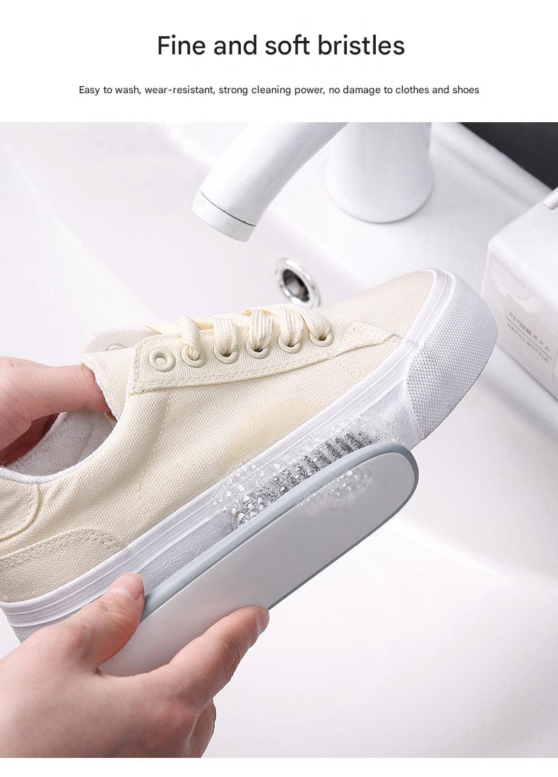 Various angles of shoe cleaning brush
