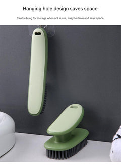 Shoe brush in use on different shoe types