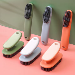 Close up of shoe cleaning brush bristles