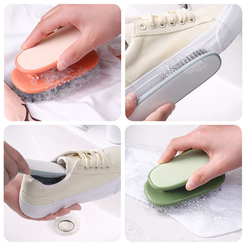 Shoe cleaning brush in boxed packaging