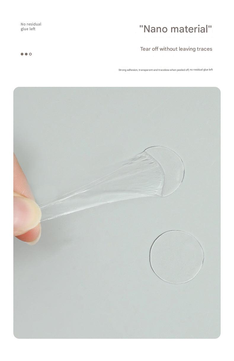 Close-up of reusable acrylic adhesive dots