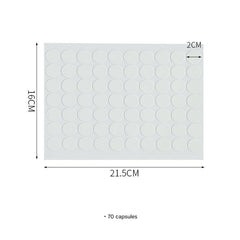 Multiple adhesive dots on a surface