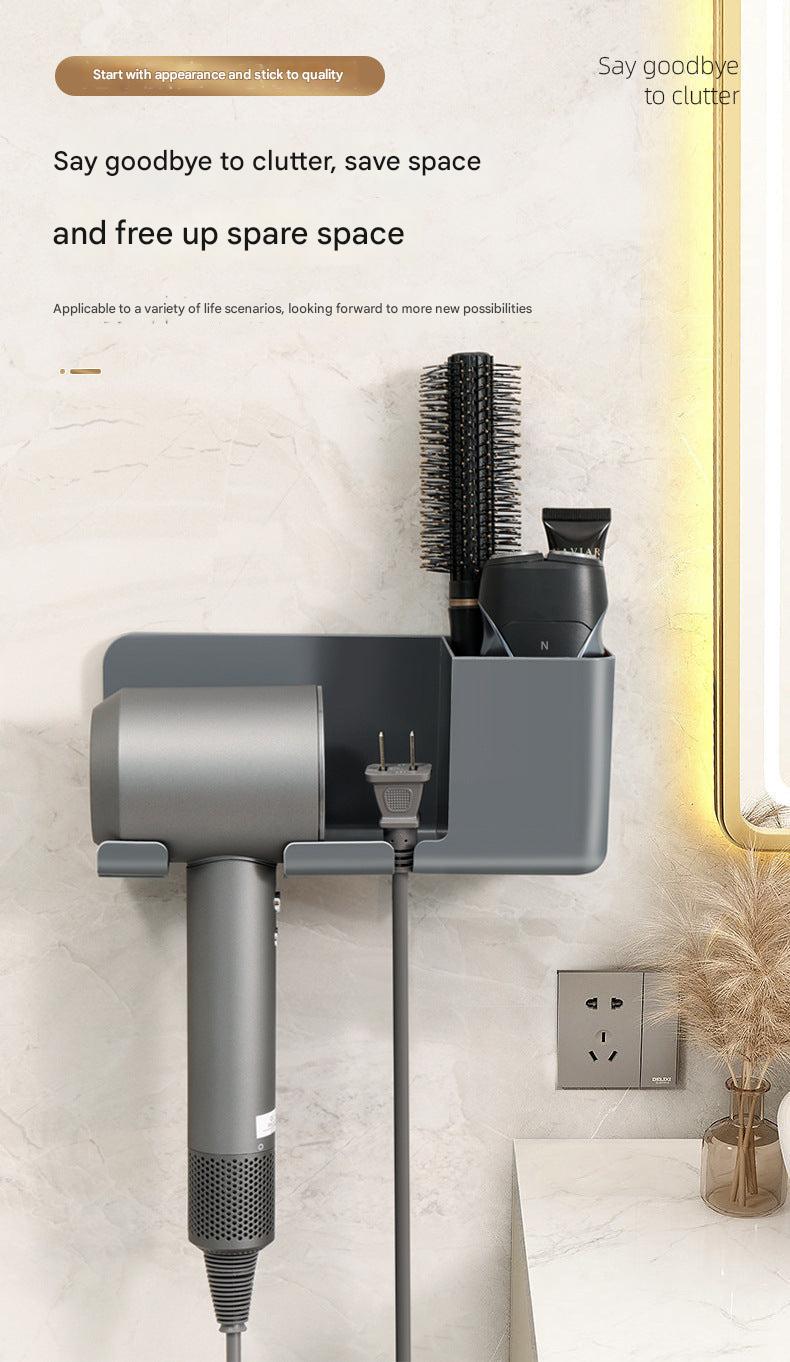 Installation demo of no drilling hair dryer holder