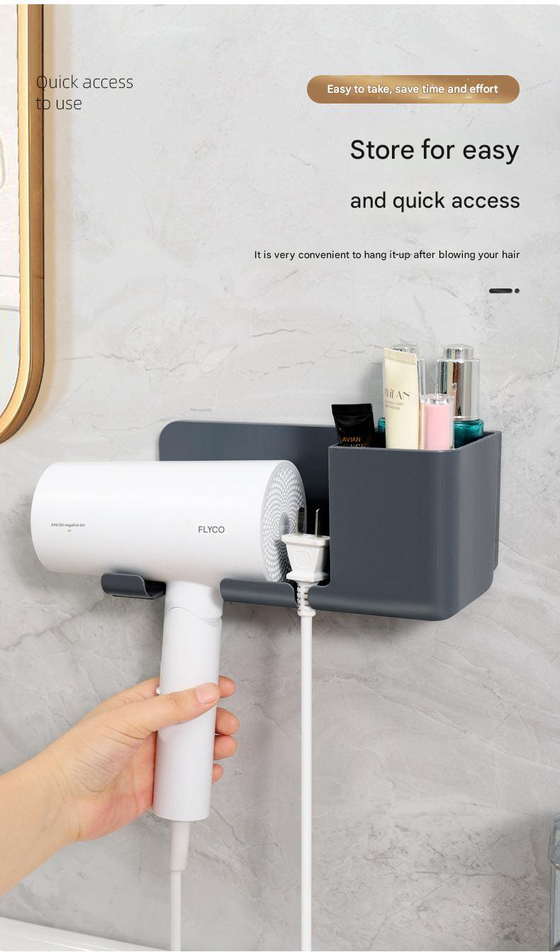 Minimalist design hair dryer holder on wall