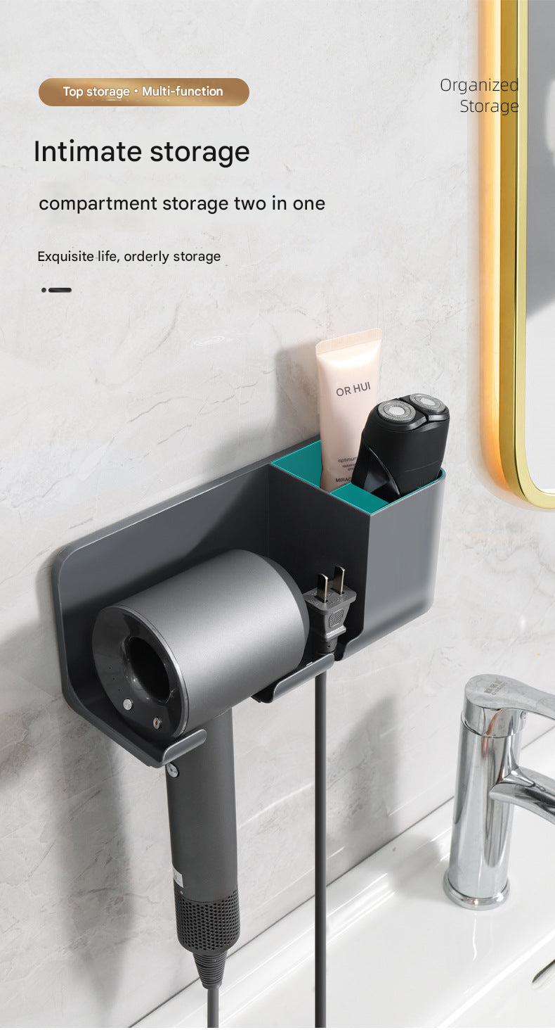 User-friendly hair dryer holder in modern bathroom