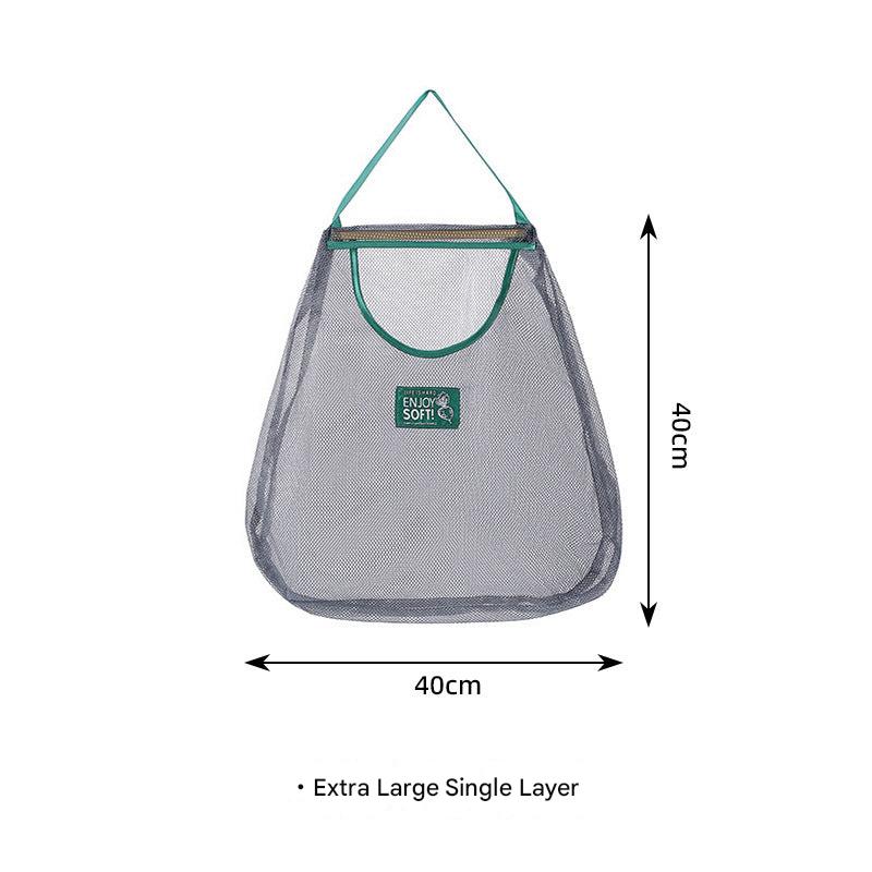 Organised kitchen with hanging mesh bags