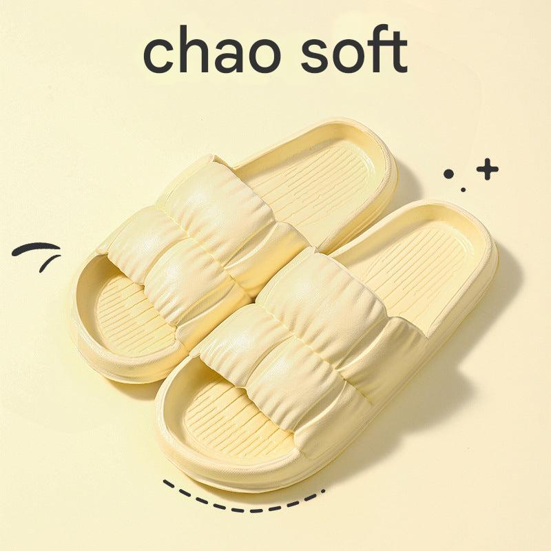 Selection of colourful house slippers for couples