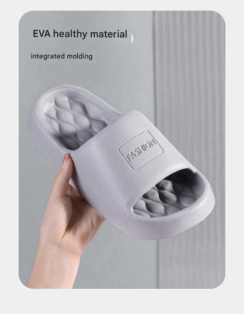 Stylish grey and pink house slippers arrangement