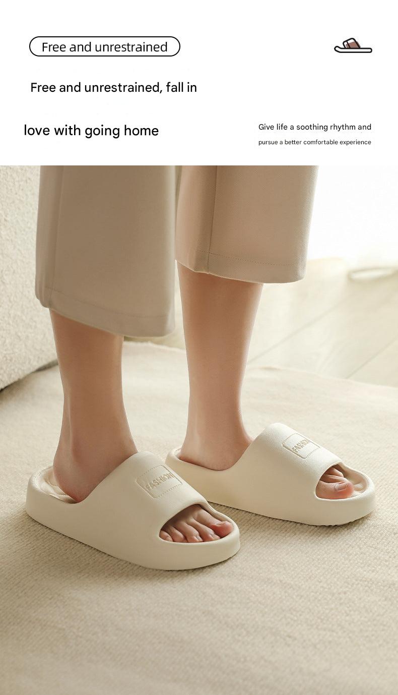 EVA material slippers displayed with thick soles