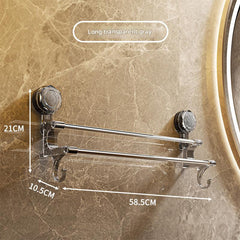 Dual-Pole Suction Towel Rack Image 9