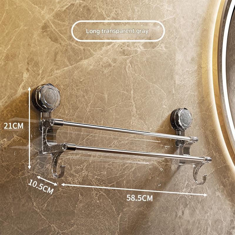 Dual-Pole Suction Towel Rack Image 9