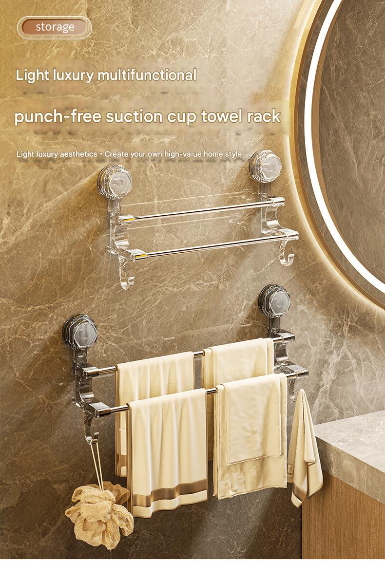 Dual-Pole Suction Towel Rack Image 10