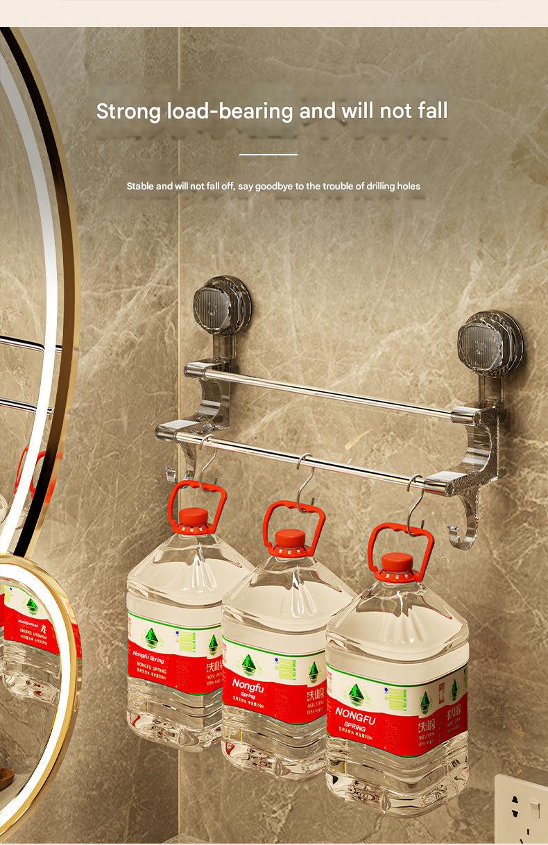 Dual-Pole Suction Towel Rack Image 6