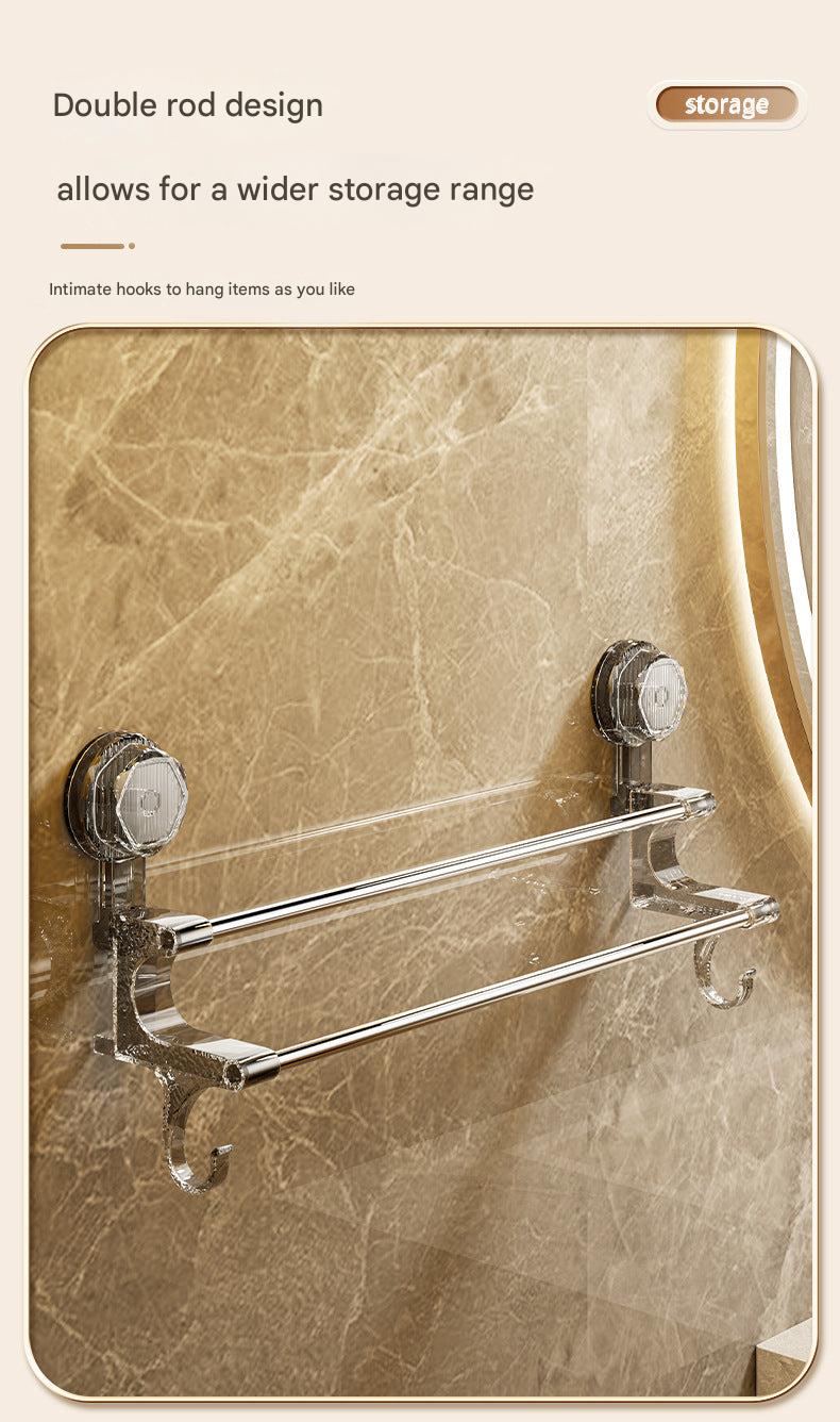 Dual-Pole Suction Towel Rack Image 8