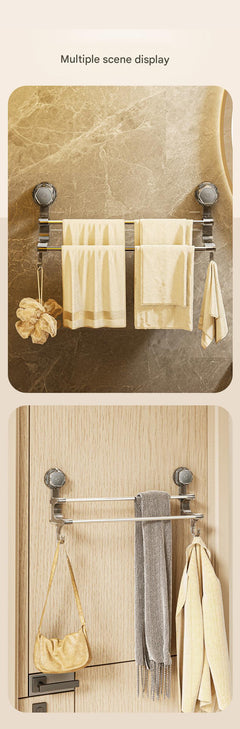 Dual-Pole Suction Towel Rack Image 10