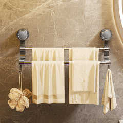 Dual-Pole Suction Towel Rack Image 4