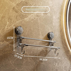 Dual-Pole Suction Towel Rack Image 7