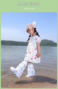 Thick PE plastic overshoes for kids
