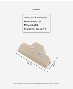 Close-up of strong kitchen sealing clip