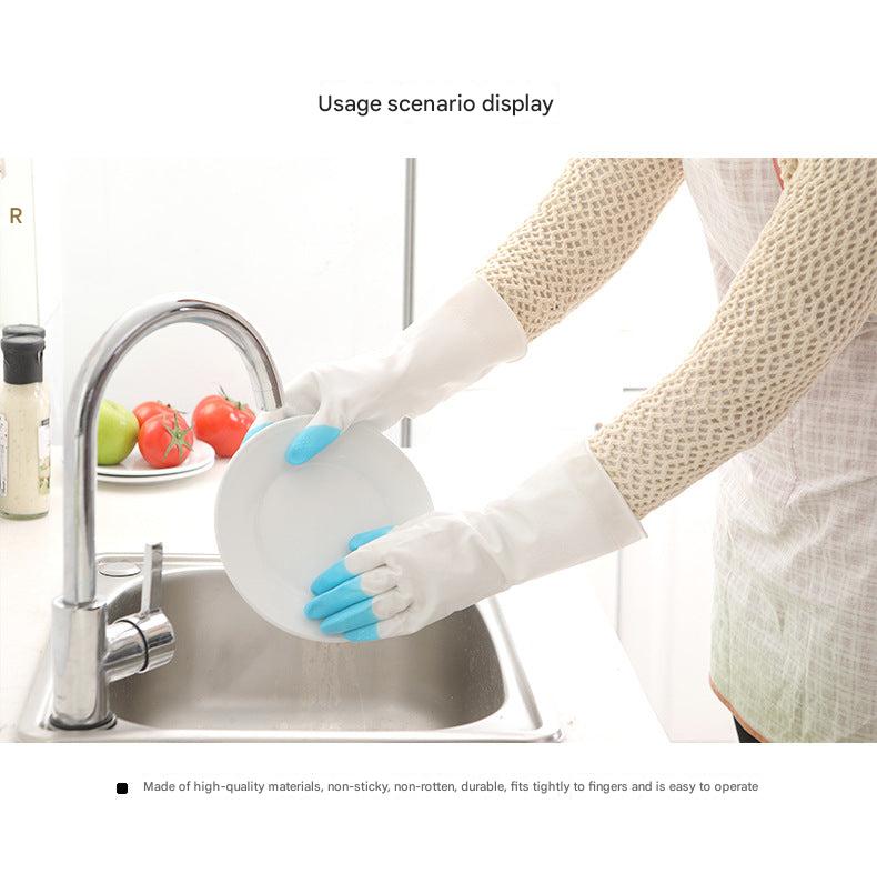 Image showing the thickness of dishwashing gloves